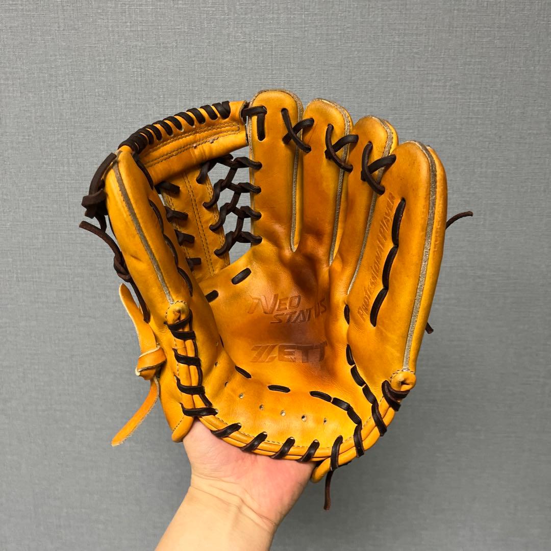 1018 ZETT ネオステイタス 型抜群 美品 即戦力 硬式 内野手用グローブ