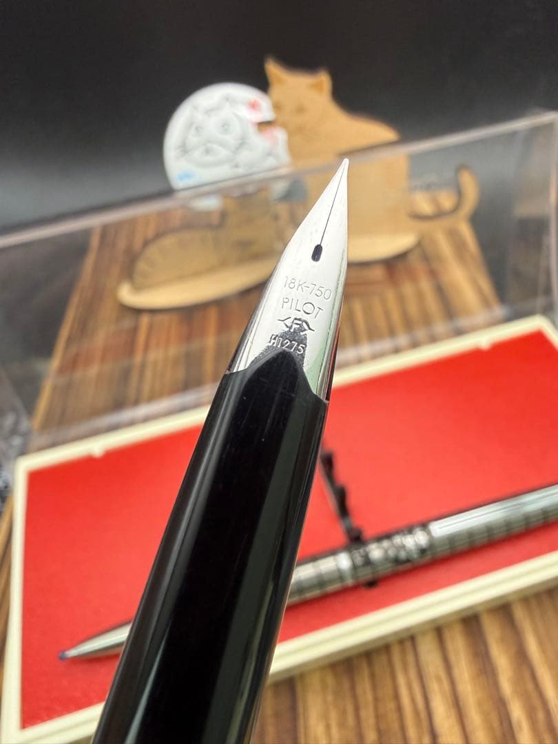 Pilot Elite 蝕刻 万年筆 ボールペン セット 18K F