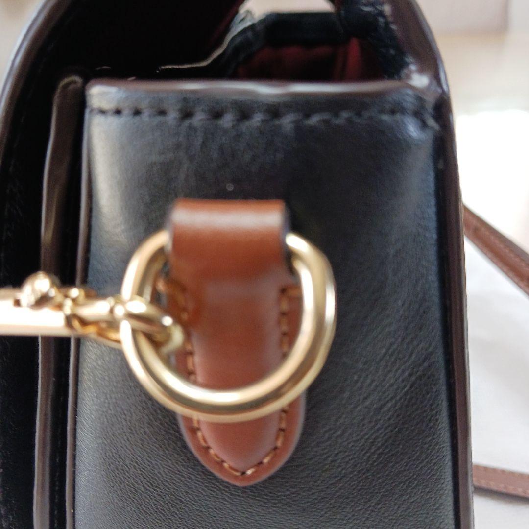 未使用級COACH ショルダーバッグ ブラック/ブラウン
