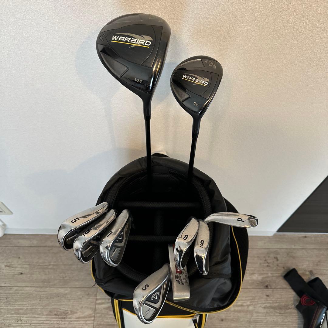 ユウ‼️現行型キャロウェイ メンズ用ゴルフセット✨️初心者S右キャディバッグ付