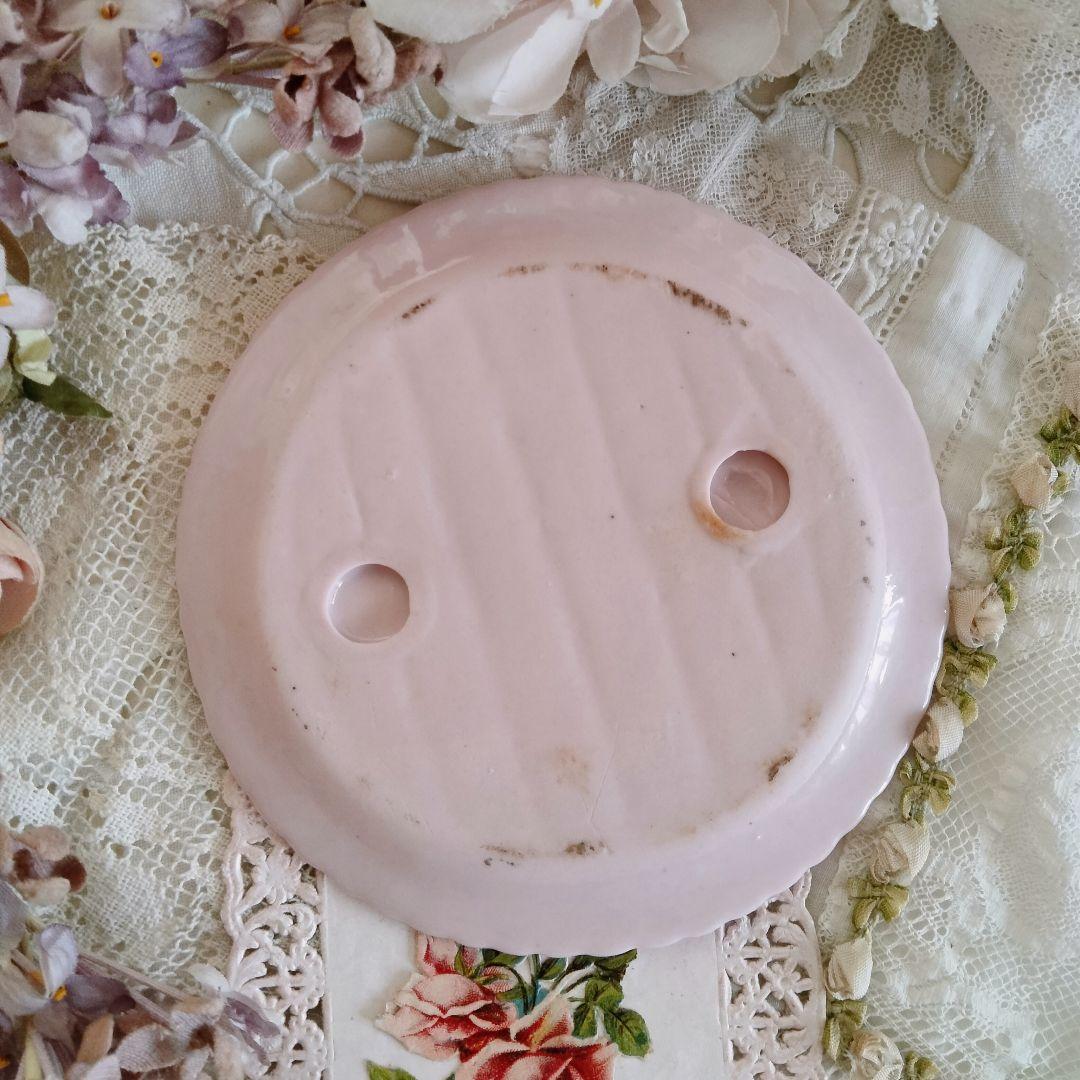 フランス アンティーク 薔薇柄ピンクのディネット ティーセット