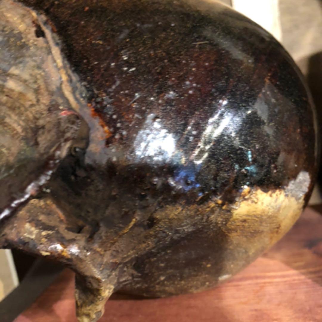 唐津　茄子置物