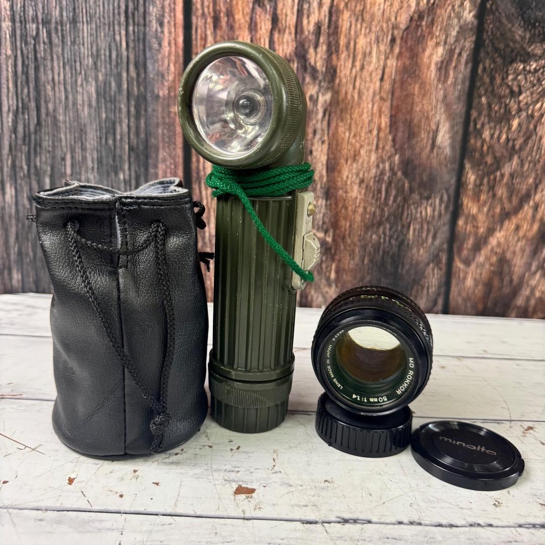 Minolta XD-sフィルム一眼レフカメラ 複数レンズ ケース付