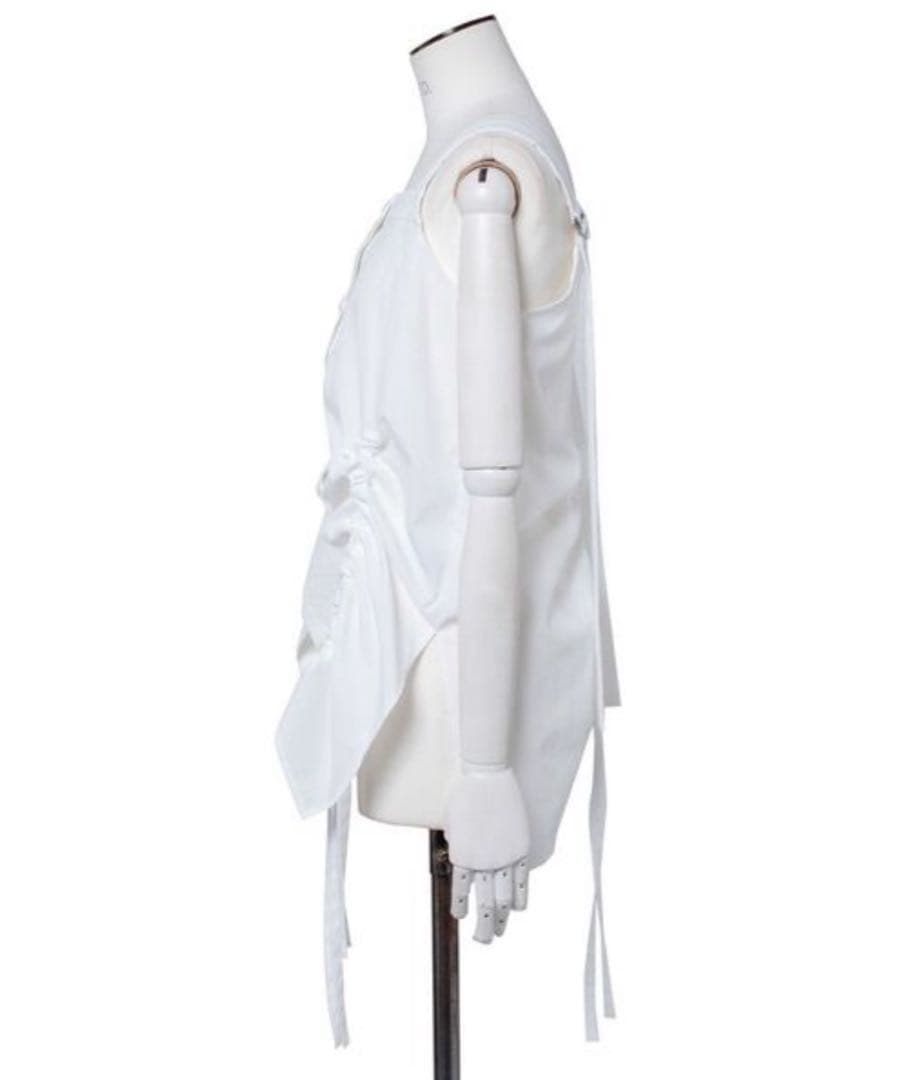 【新品未使用】UN3D. アンスリード ヘムギャザーシャツキャミソール ホワイト