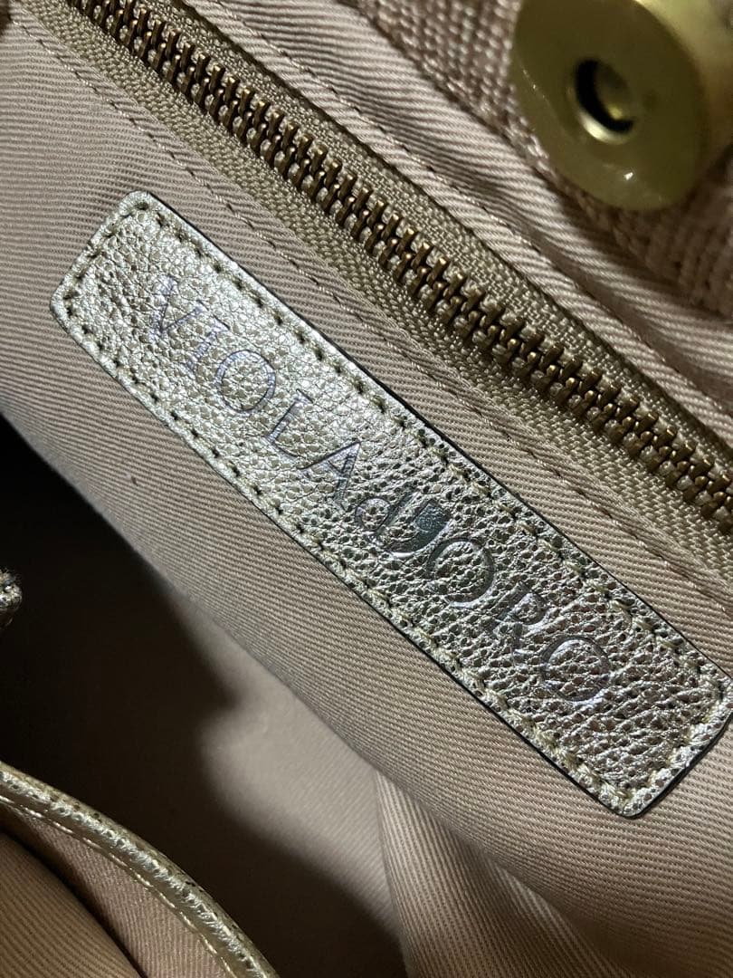 ヴィオラドーロ ラメテープハンドル 2way カゴバッグ