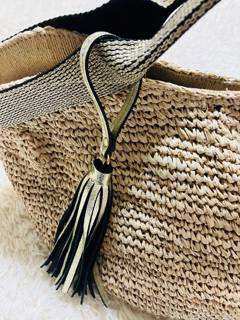 ヴィオラドーロ ラメテープハンドル 2way カゴバッグ