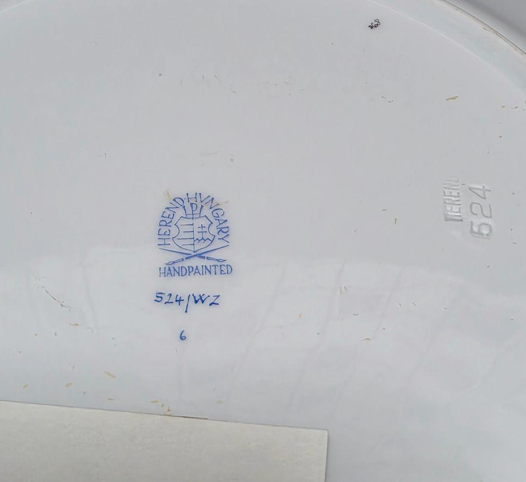 ヘレンド 森の宝物【25cmディナープレートペア】waldstein green