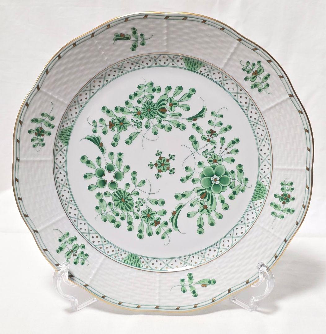 ヘレンド 森の宝物【25cmディナープレートペア】waldstein green