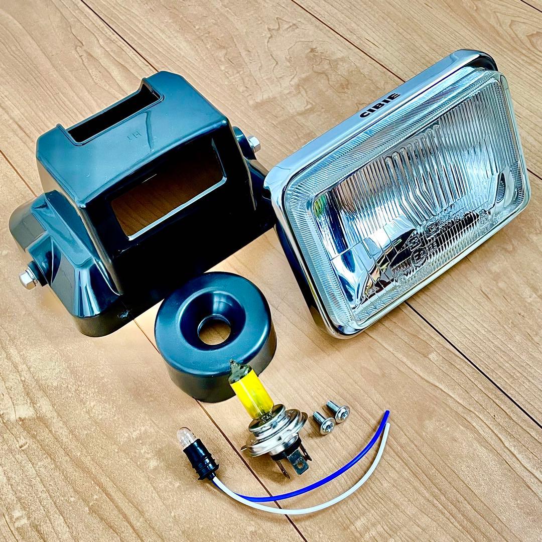 シビエ CIBIE 角型 ヘッドライト CBR400F 当時物 角目 マーシャル