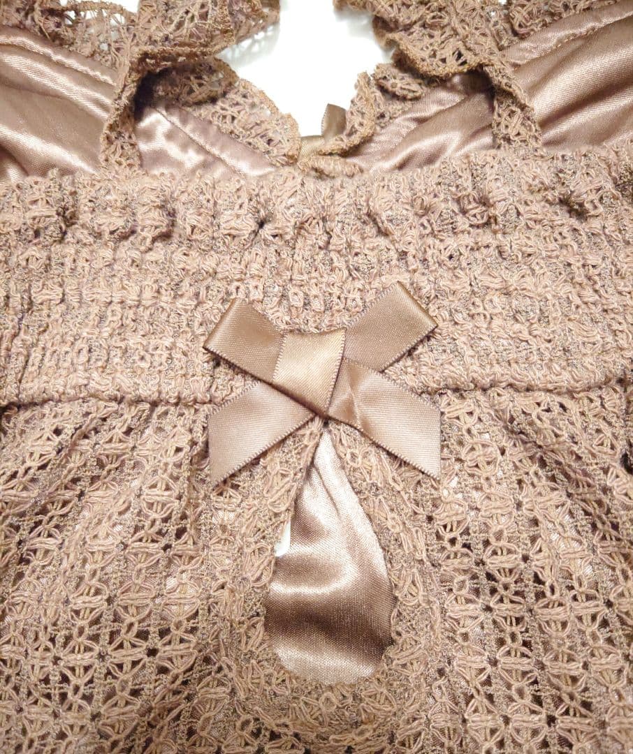 新品 タグ付き LIZLISA ブラウン フリル付きキャミソール