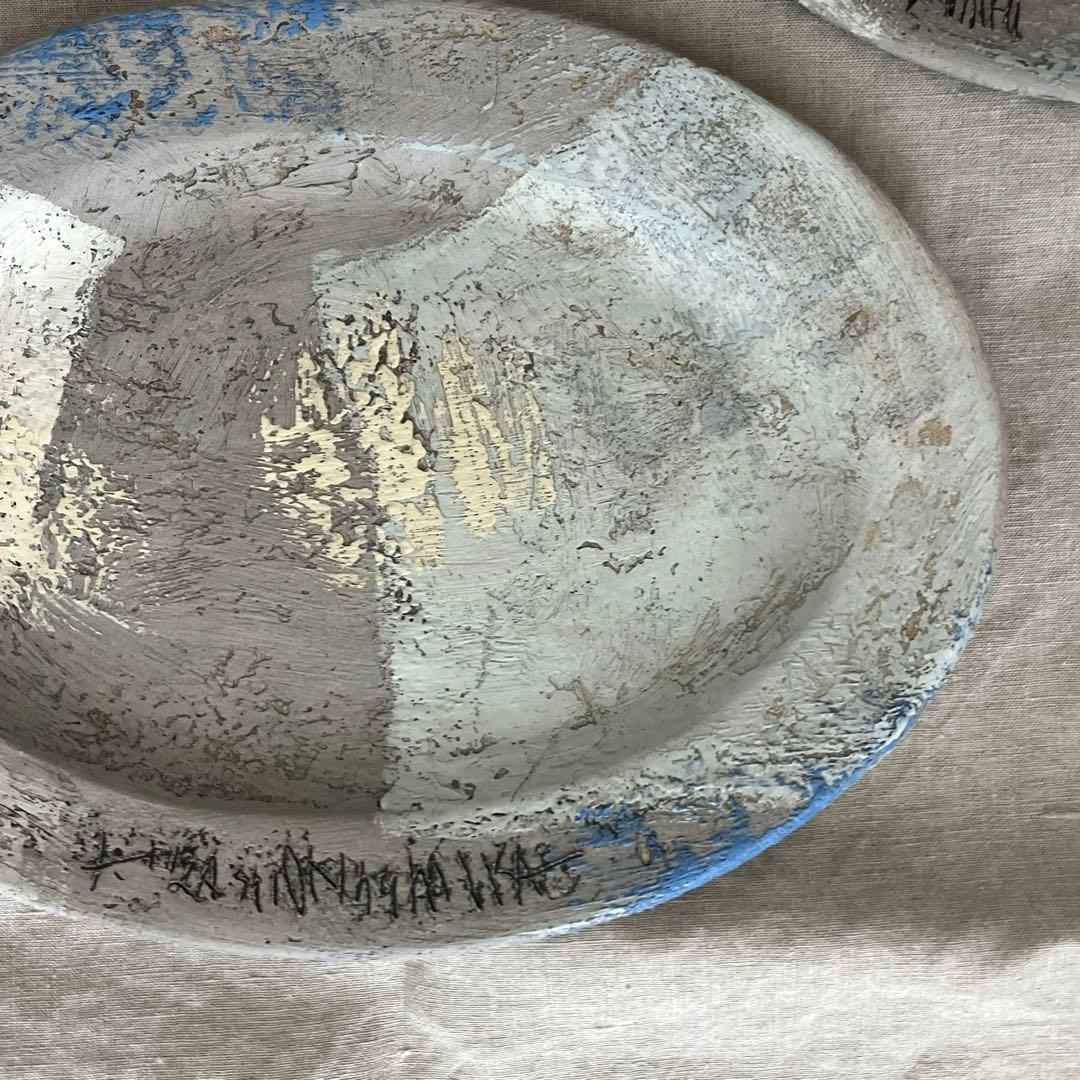 未使用 東恩納美架 大皿　オーバルプレート 2枚セット 水通しのみ