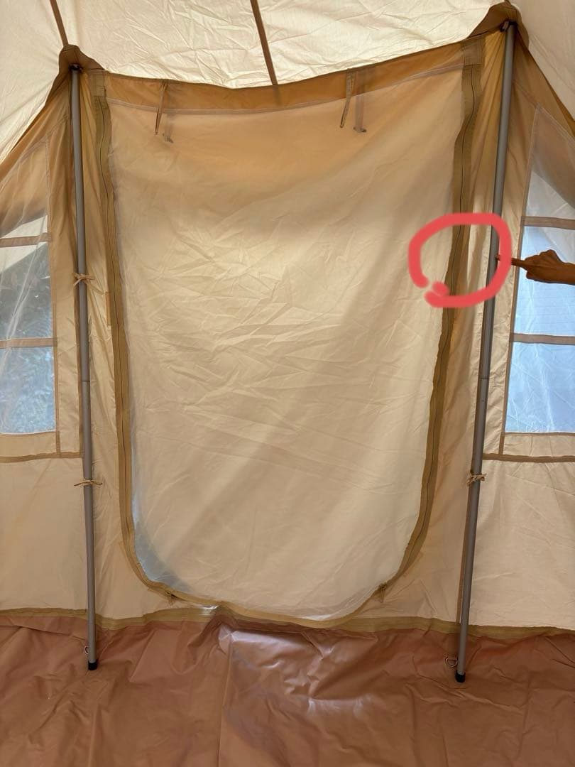 TOMOUNT ロッジ型 ワンポールテントTC ポリコットン4-6人（送料込）