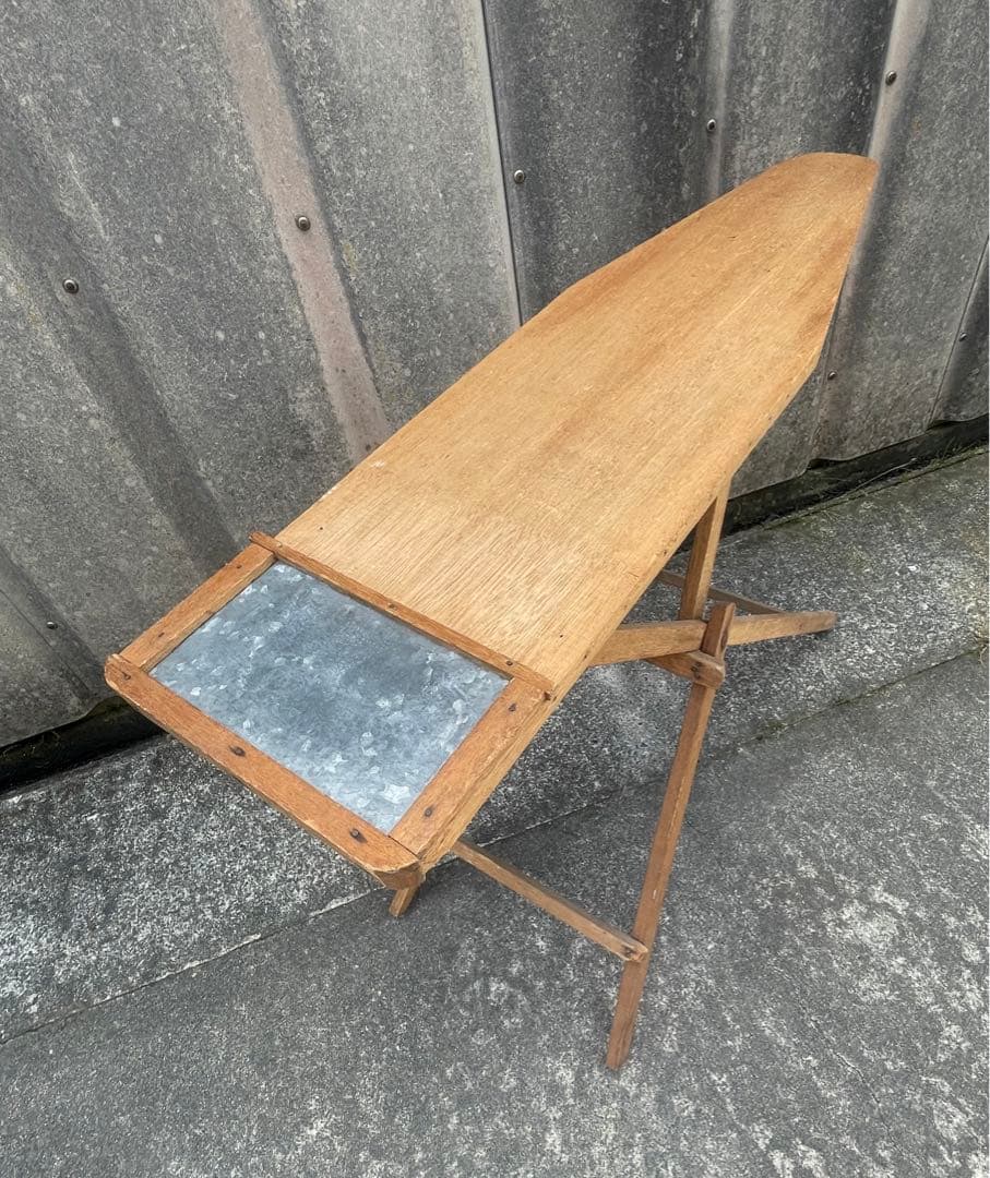 アンティーク/イギリス製/木製/アイロン台/折りたたみ/ディスプレイ/店舗什器