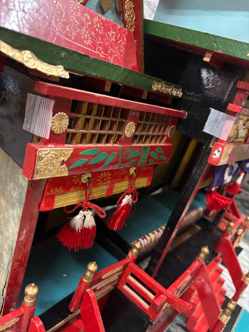 【ジャンク】平和殿　お雛様　置き方作り方不明　傷み大　アレンジ用　時代物　レトロ