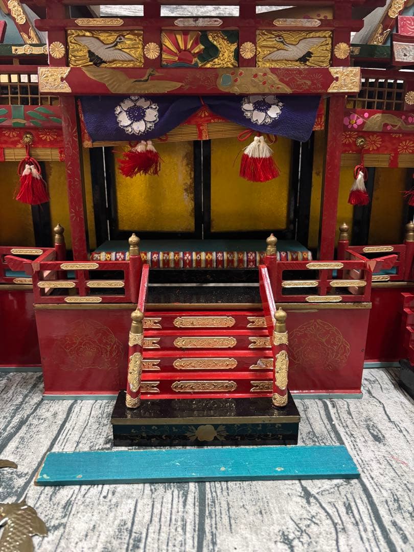 【ジャンク】平和殿　お雛様　置き方作り方不明　傷み大　アレンジ用　時代物　レトロ