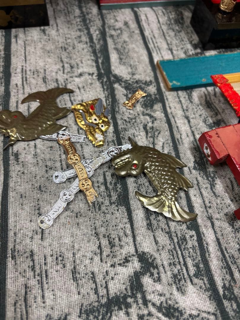 【ジャンク】平和殿　お雛様　置き方作り方不明　傷み大　アレンジ用　時代物　レトロ