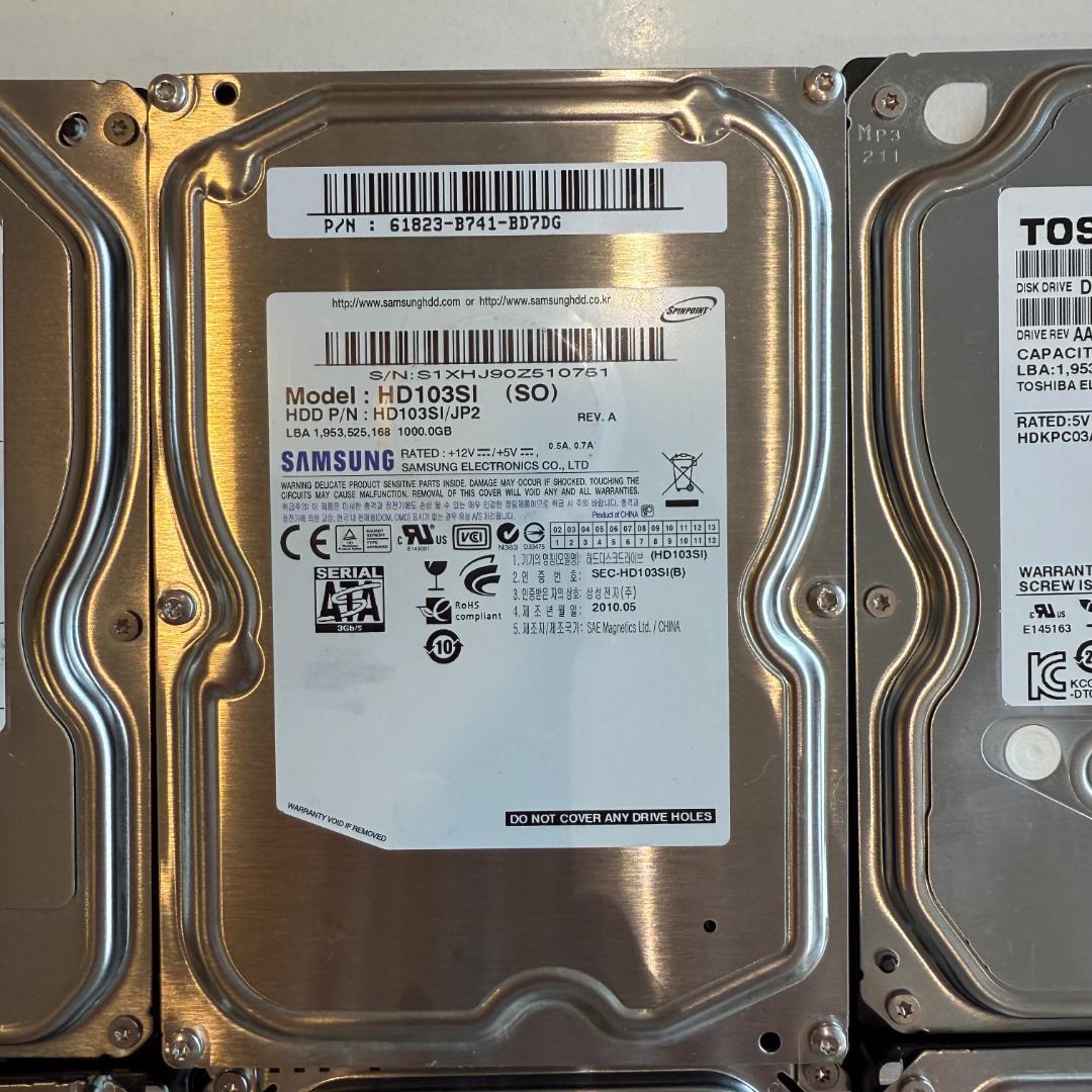 1TB 内蔵型ハードディスクドライブ 10台セット