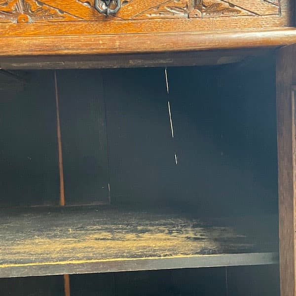 1880年頃　イギリスアンティーク　ミラーバックキャビネット　カップボード