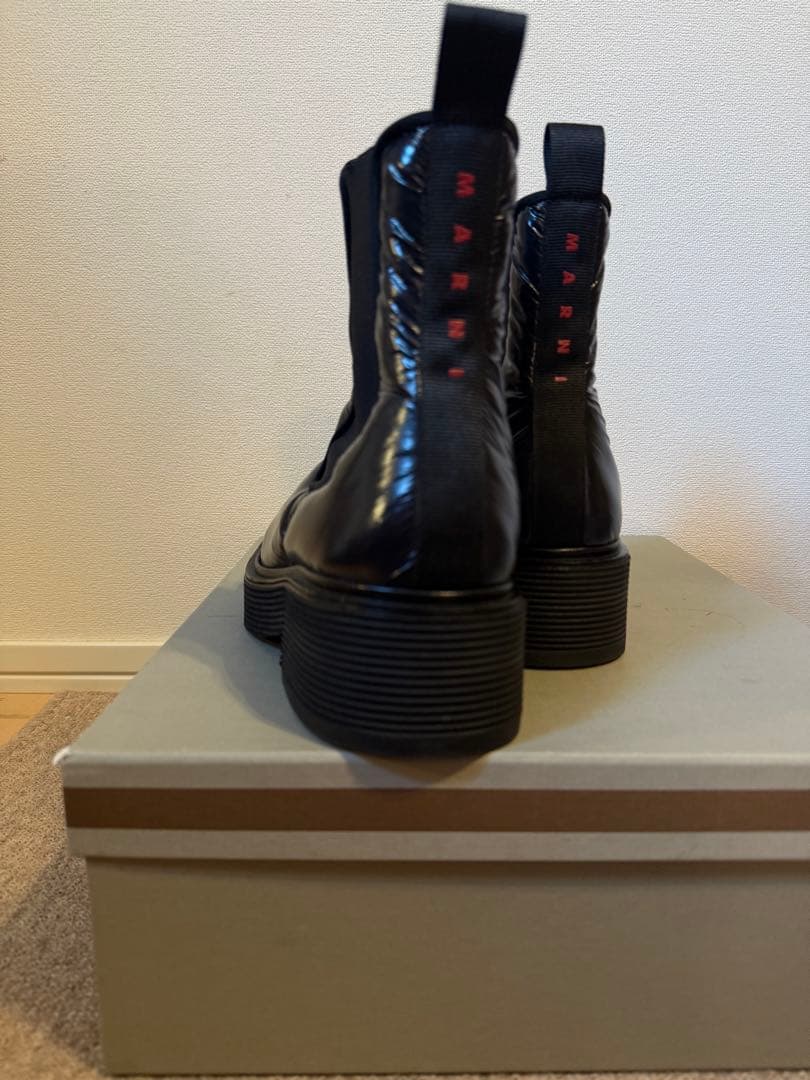 tsuki　マルニ　ブラック サイドゴアブーツ