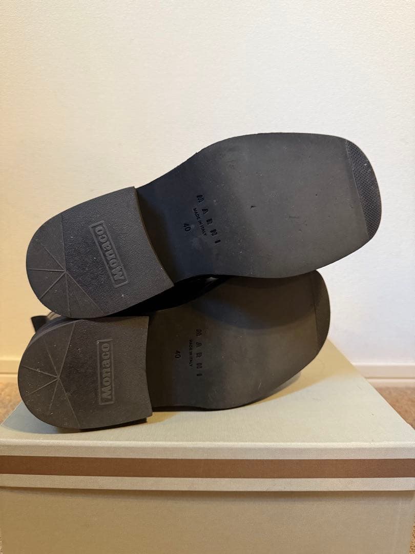 tsuki　マルニ　ブラック サイドゴアブーツ