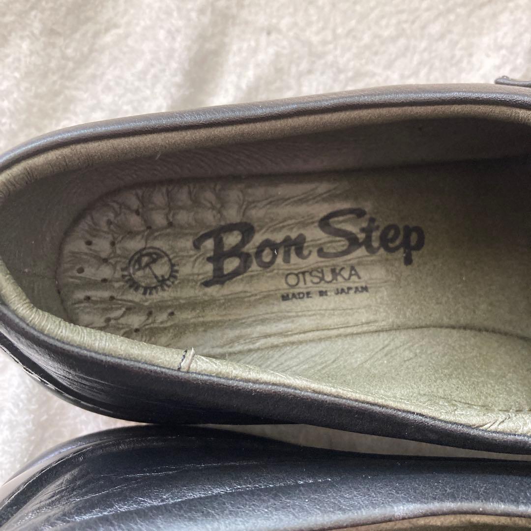 BONSTEPボンステップ日本製黒3Ｅ 本革ビジネスシューズ防水靴ノンスリップ