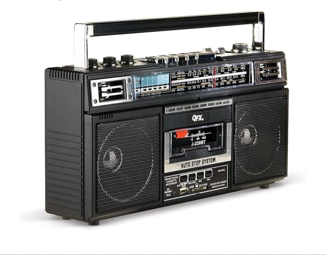 QFX J-220BT レトロカセットレコーダープレーヤー ラジカセ 90年代