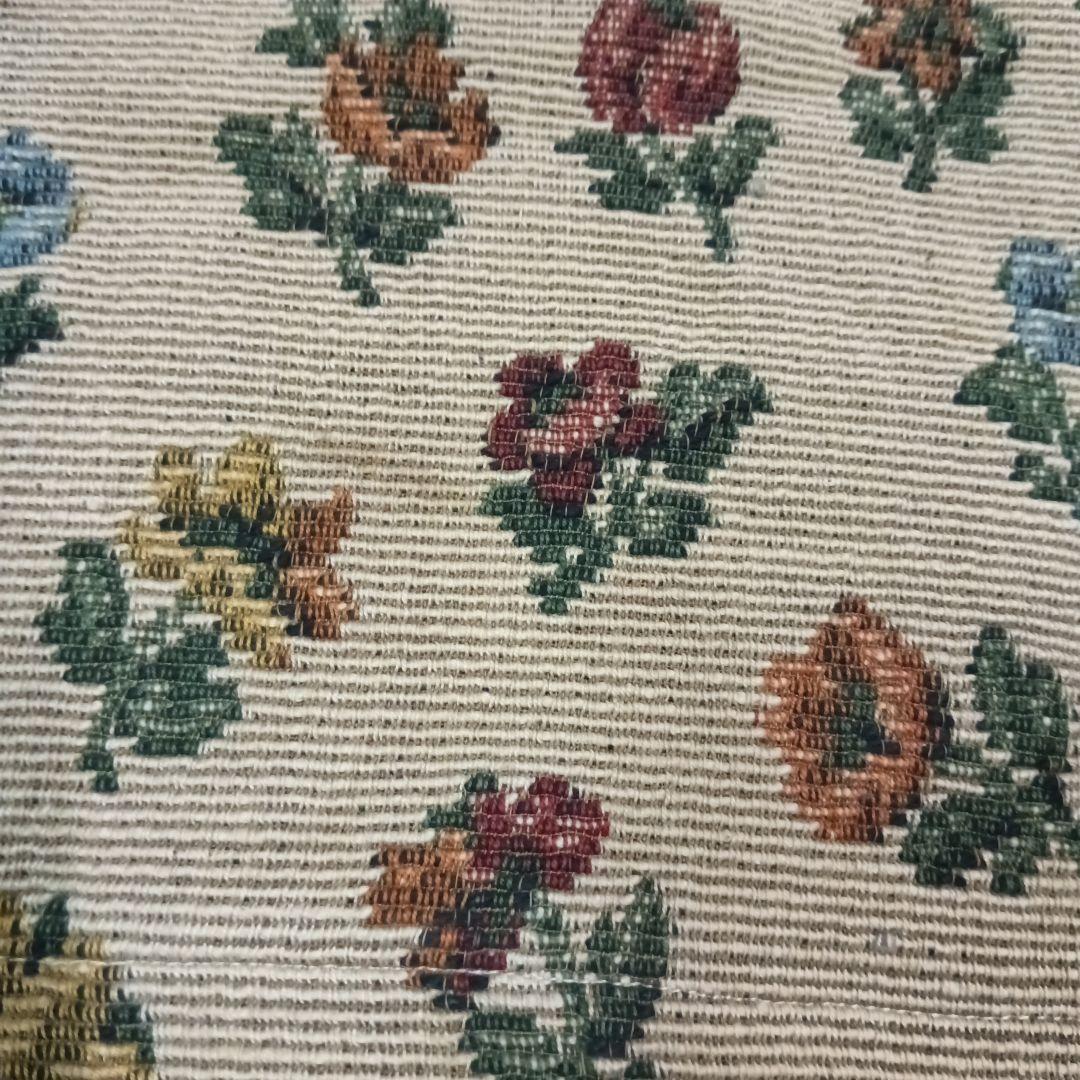 フランス vintage ゴブラン織り 花柄クロス ブロカント テーブルクロス