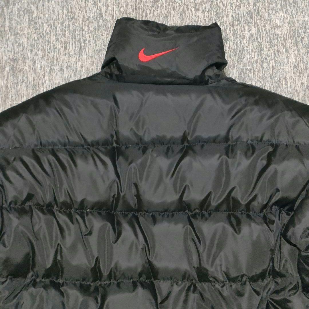 入手困難 大きいサイズ NIKE ダウンジャケット ロゴ 刺繍 リバーシブル 黒