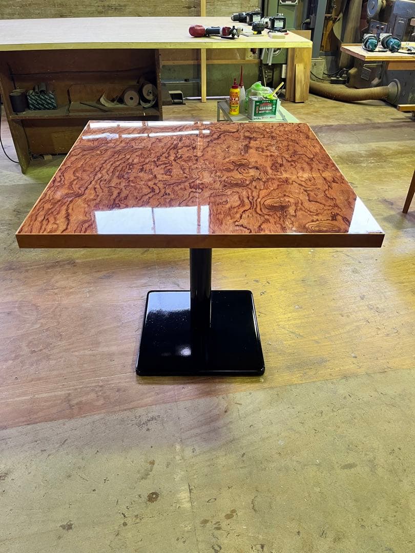 ブビンガ　カフェテーブル