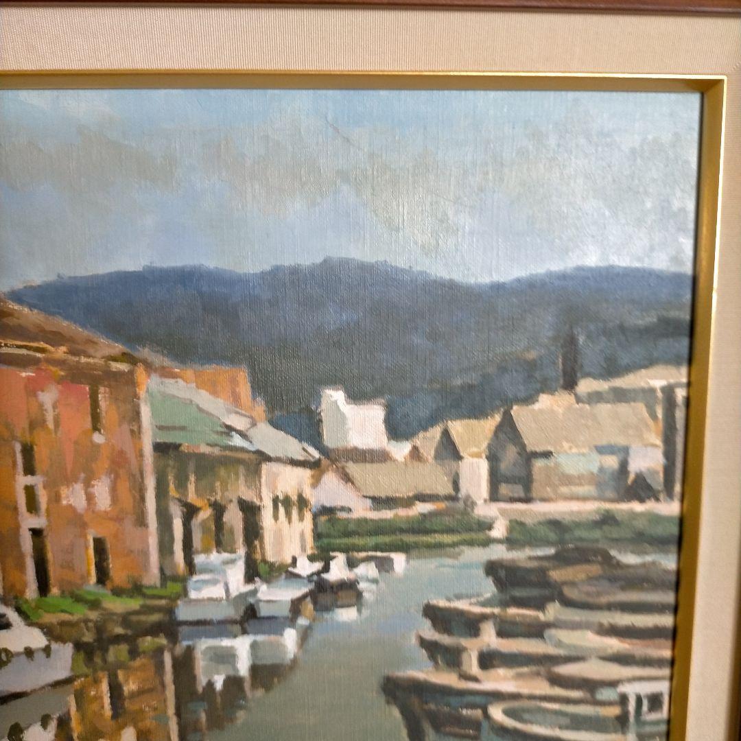 絵画油絵小樽運河