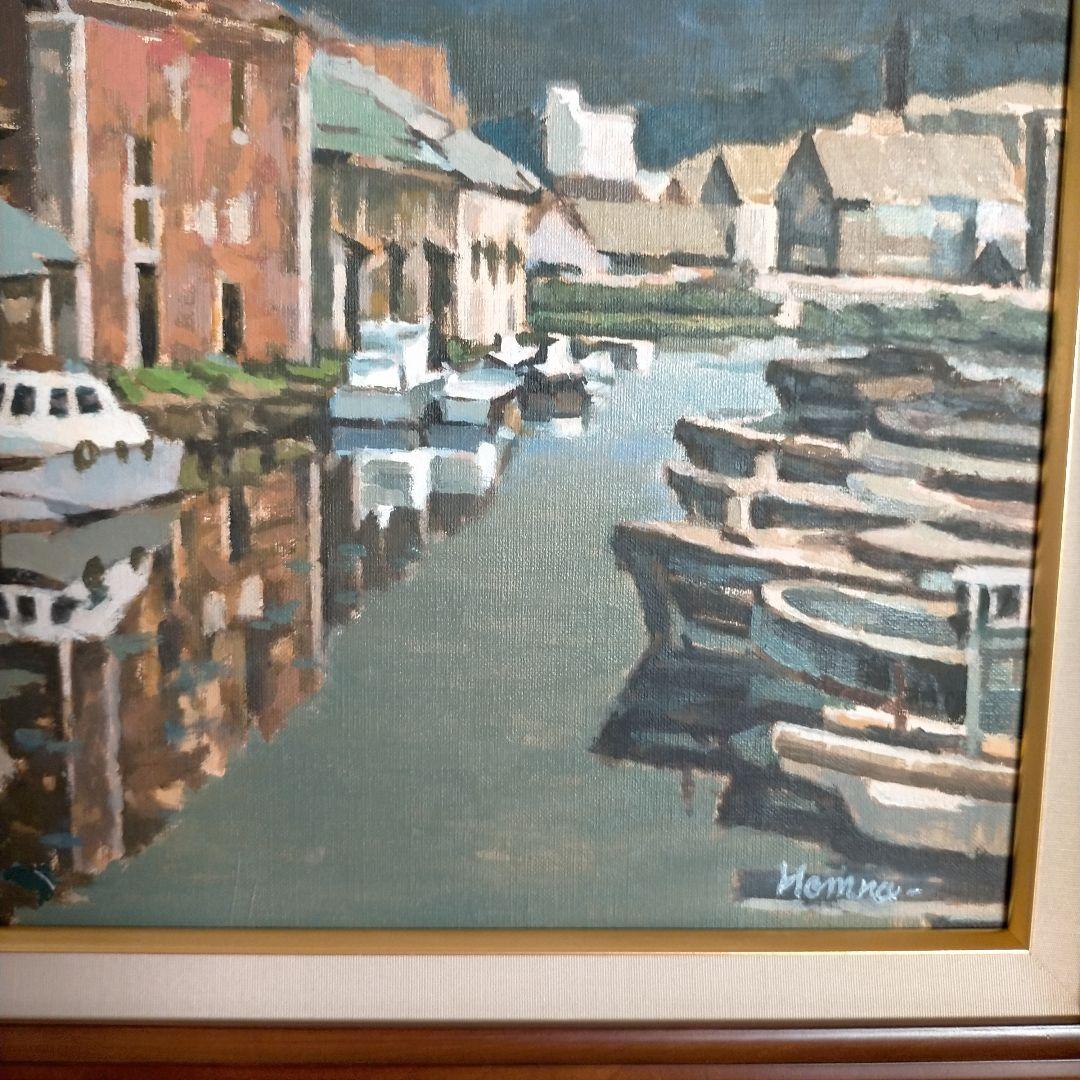 絵画油絵小樽運河