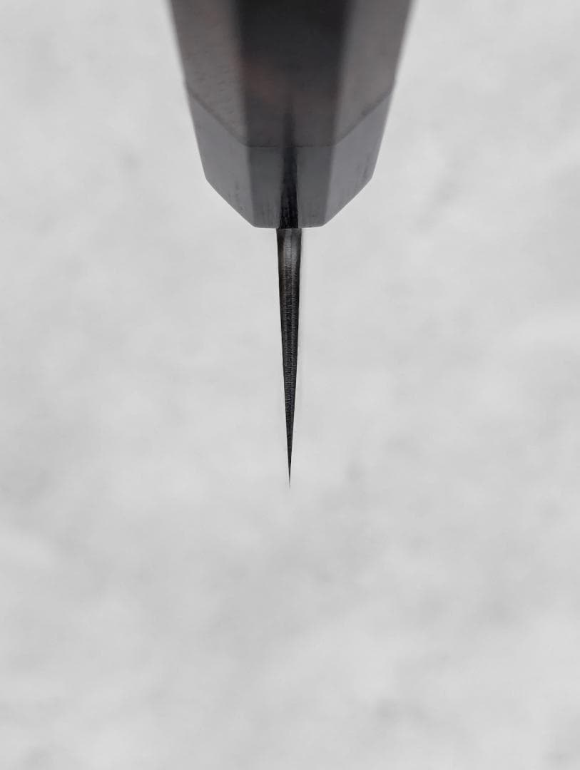 日野浦睦 Hinoura 黒打 梨地 青紙スーパー 博多包丁 180mm