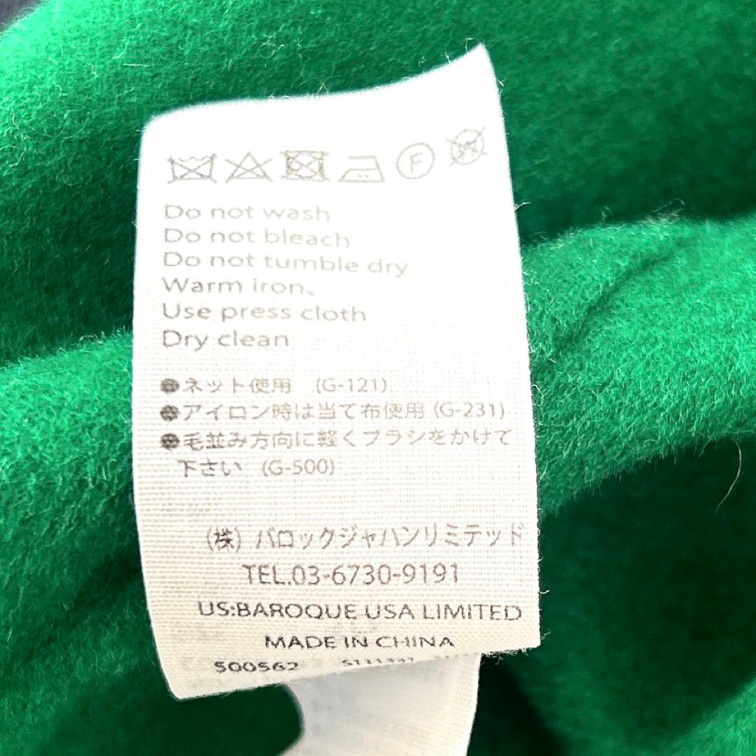 美品 エンフォルド ウールリバーノーカラーコート 36 コクーンシルエット 紺