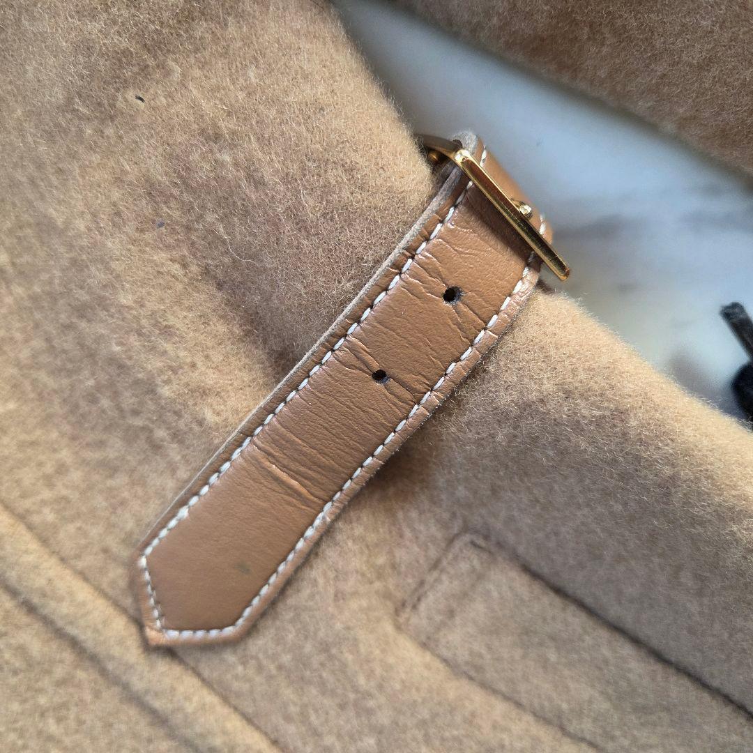 BURBERRYノバチェック　ホースロゴ刺繍　フーデットコート　レザー　ウール