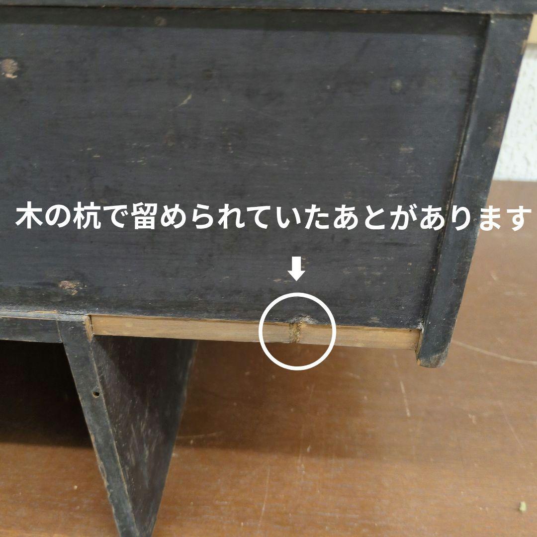 古い時代の文机 隠し箱付き