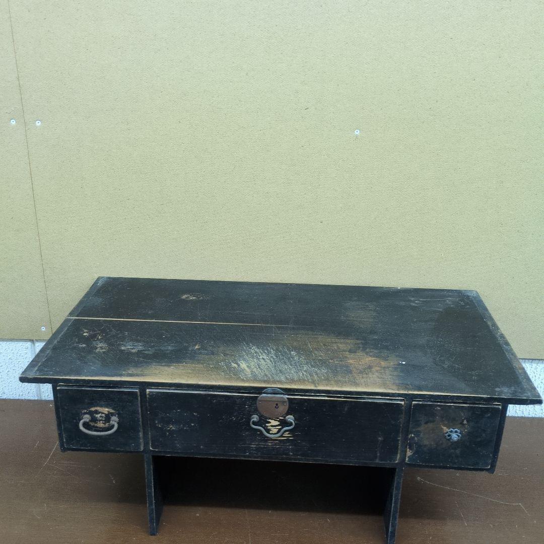 古い時代の文机 隠し箱付き