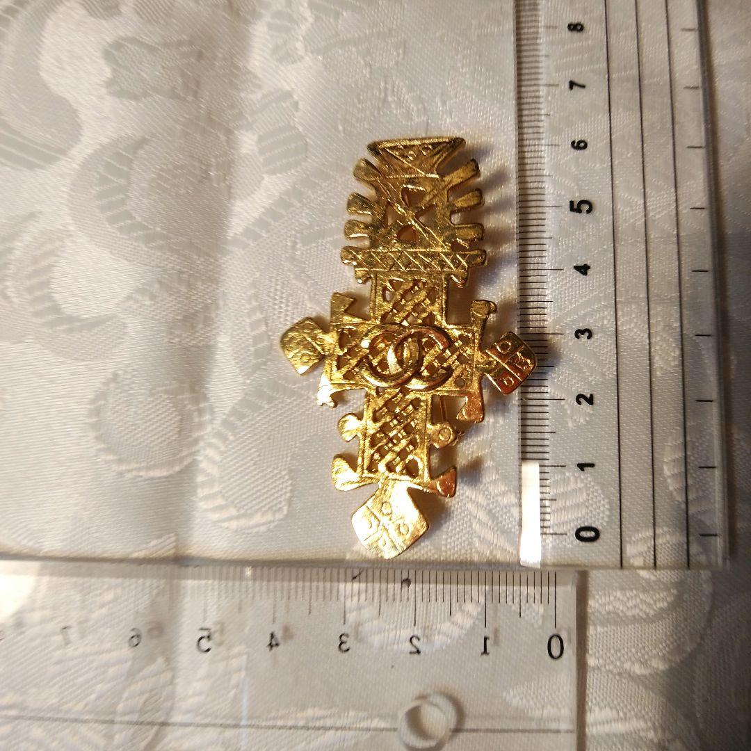 シャネルブローチレディースココマークアクセサリークロス風ゴールドヴィンテージ
