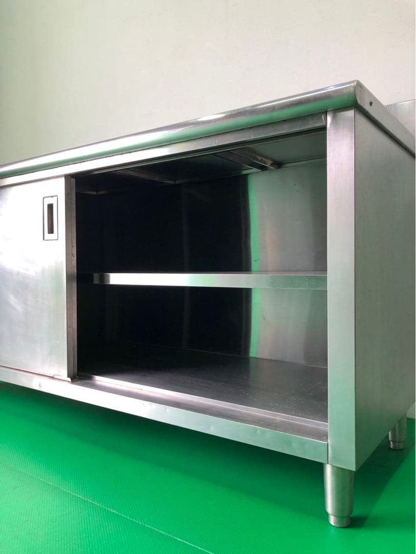 ☆地域限定送料無料☆キャビネットテーブル　幅1700 ステンレス　業務用