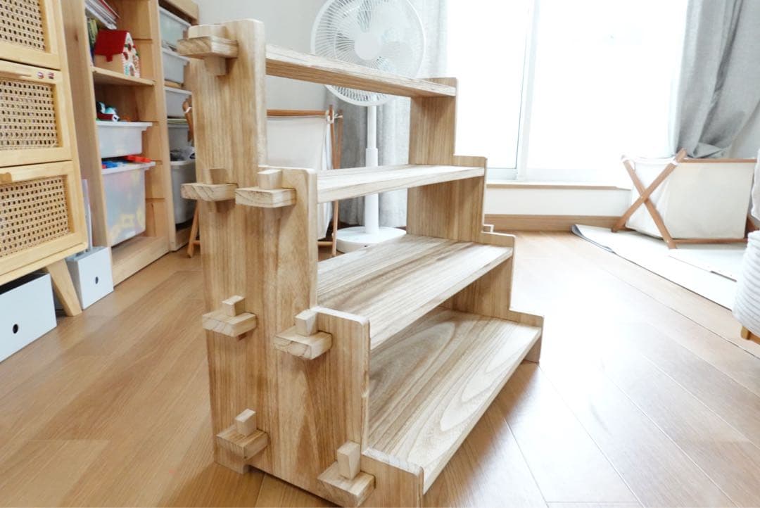 折りたたみ木製ディスプレイ棚 62cm x 30cm x 53cm ＊2個