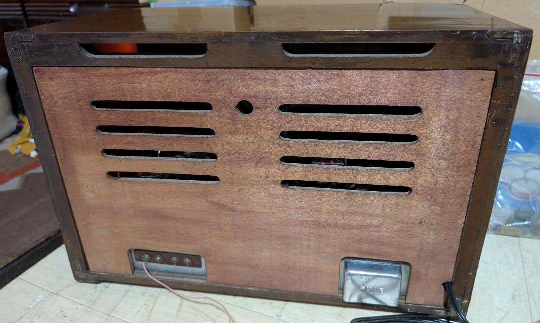 5S-16Aレトロ和風真空管ラジオbluetooth付　ナショナル