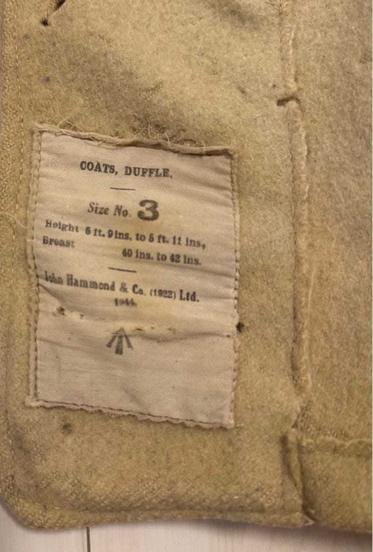 40sヴィンテージ イギリス軍 navy サイズ3ダッフルコート