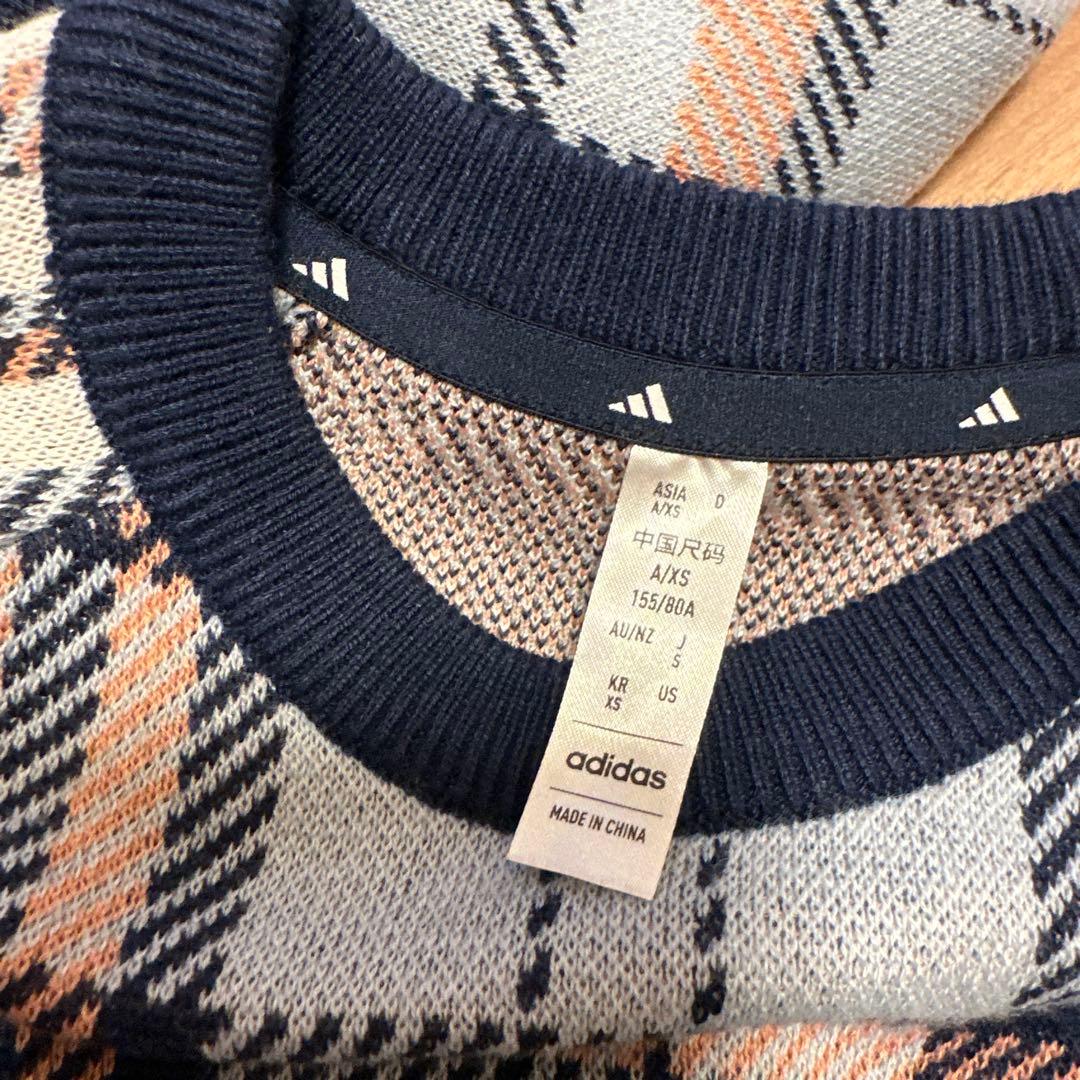 タータンチェック　長袖　セーター　巻きスカート　セットアップ　サイズS 新品