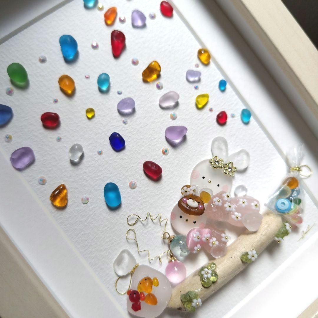 シーグラスアート『 花火.。.:*‧⁺ ⊹˚.』他1点