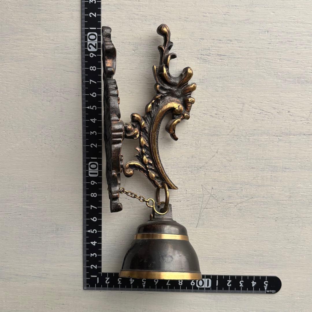 【イギリス】ca.1900 アンティーク ドア ベル ロカイユ ロココ調 真鍮