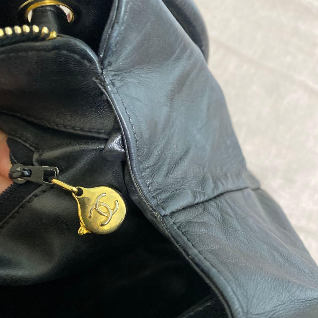 614 特別価格今日だけ　CHANEL シャネル　ブラック　ラムスキンデカココ