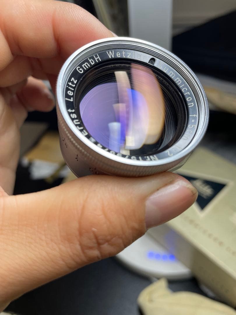 t*2様 DR Summicron 50mm F2 メガネ、箱、フード付き