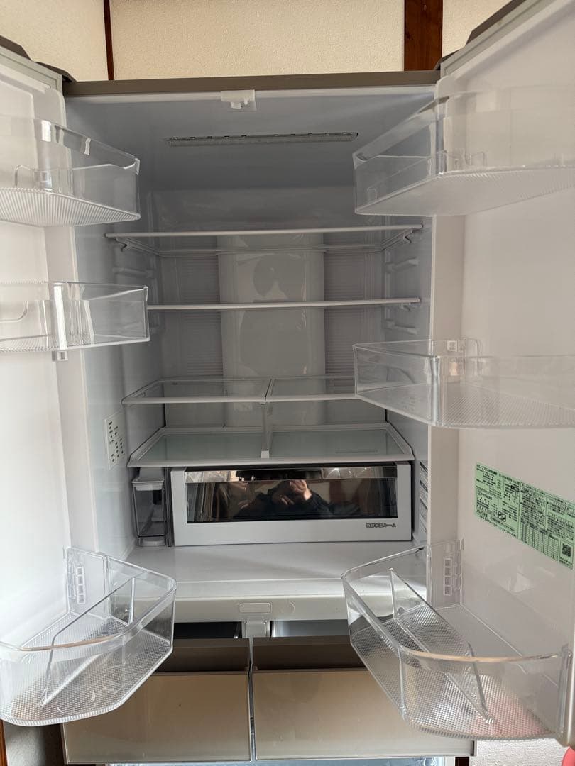 6ドア 冷蔵庫 日立　475L　 観音開き 　 R-HW48N　2020年製