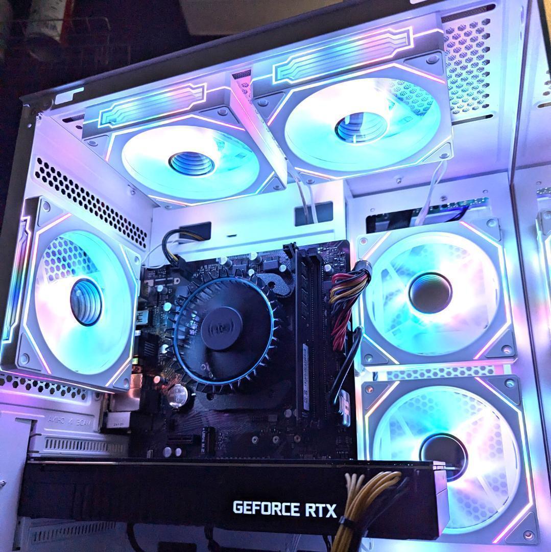 【新品パーツ】✨高性能✨白い光る✨ゲーミングPC✨RTX3080①