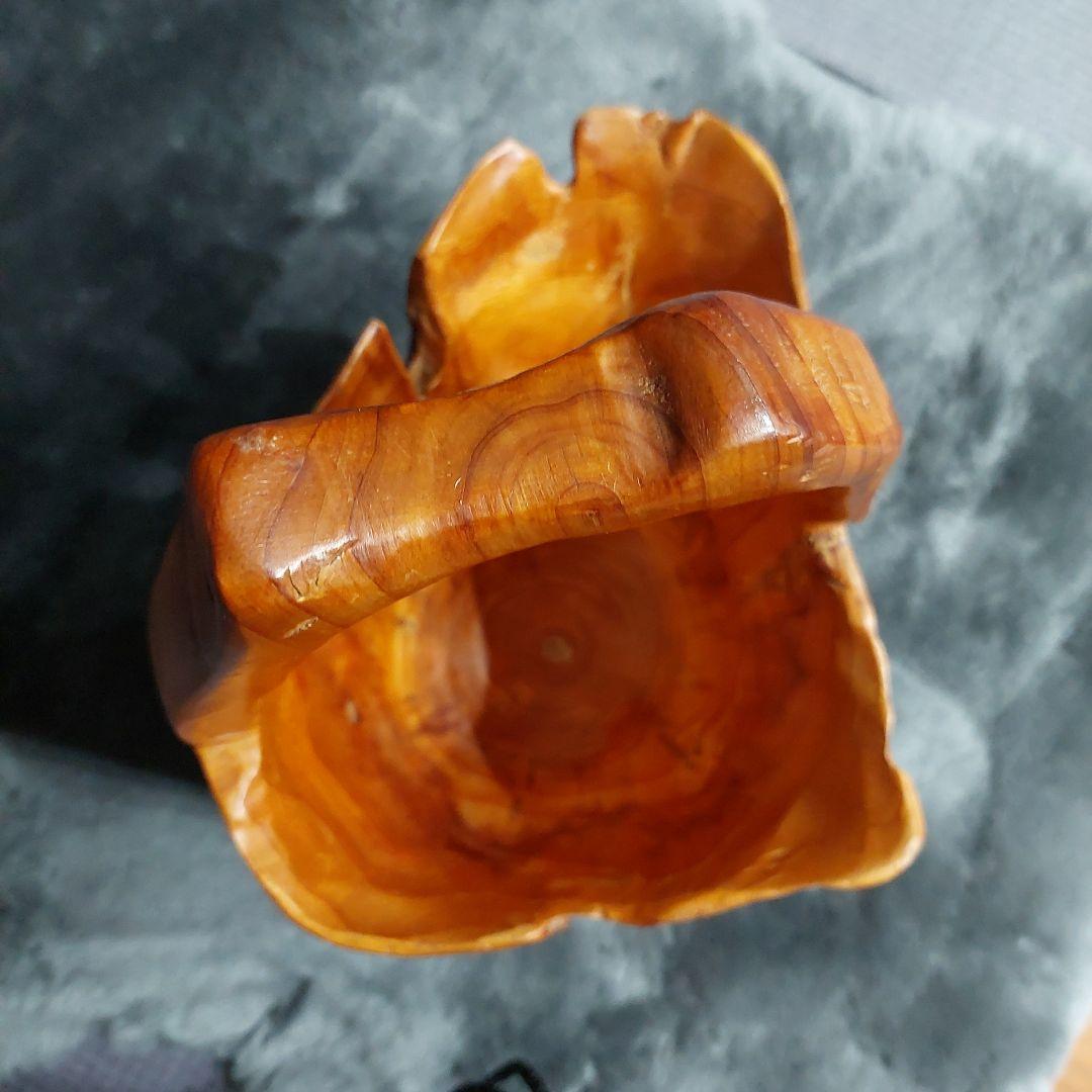 天然    無垢    木   バスケット