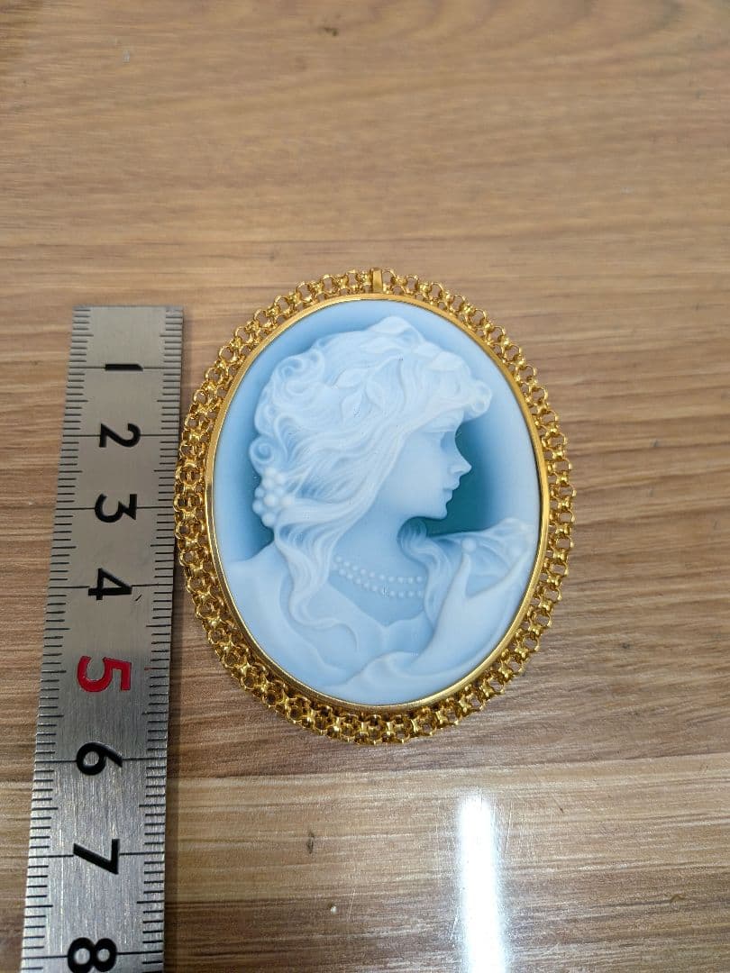 カメオブローチ2wayタイプ K18刻印入 (総重量20.5g)